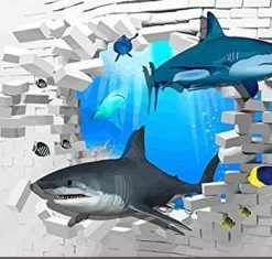3D Sharks Paint By Number