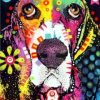 Abstract Colorful Dog Paint By Number