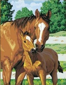 Abstract Horse And Baby Paint By Number
