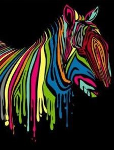 Abstract Zebra Paint By Number