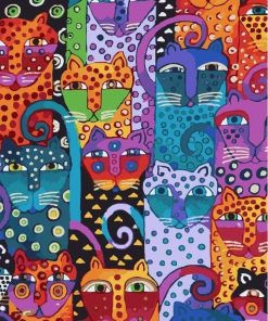 Abstract Cats Paint By Numbers