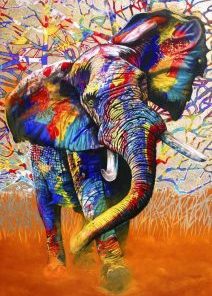 African Bull Elephant Paint By Numbers