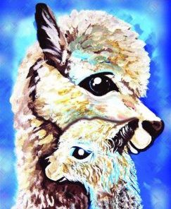 Alpaca And Her Baby Paint By Number