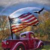 America Flag Truck Paint By Number