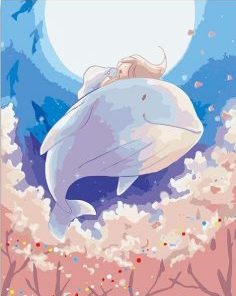 Anime Whale And Little Girl Paint By Number