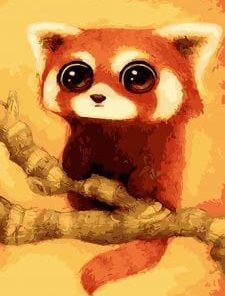 Baby Red Panda Paint By Number