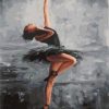 Ballerina In Black Paint By Number