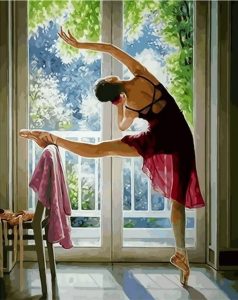 Ballerinas On Balcony Paint By Number