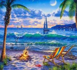 Beach Summer Night Paint By Number
