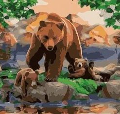 Bear Family Paint By Number