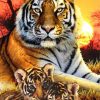 Bengal Tiger Family Paint By Number