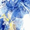 Blue Abstract Scenery Paint By Number