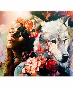 Girl and Wolf paint by numbers