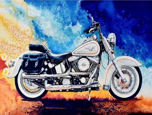 Harley Motorcycle paint by numbers