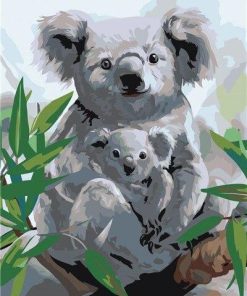 Koala With Her Baby paint by numbers