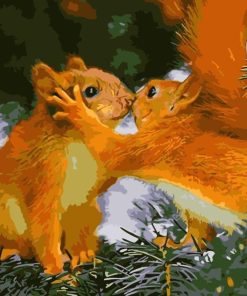 Love Golden Squirrel paint by numbers