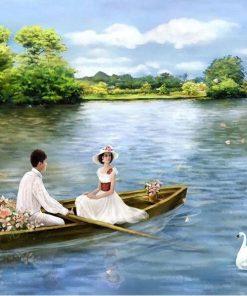 Lovers In A Boat paint by numbers