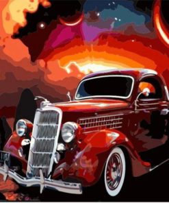 Magical Antique Car paint by numbers