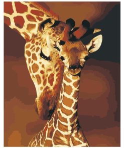 Mother Giraffe paint by numbers