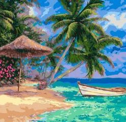 Beaches With Palm Trees Paint By Number