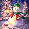 Christmas Snow Landscape Acrylic Paint - DIY Paint By Numbers - Numeral Paint