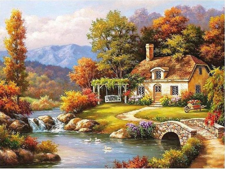 Fairyland Landscape Kits Coloring Painting - DIY Paint By Numbers - Numeral Paint