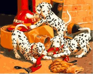 Dalmatians Animals - DIY Paint By Numbers - Numeral Paint