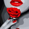 Rose Red Lips paint by numbers