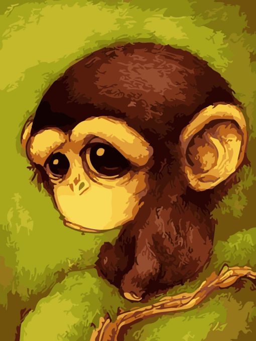 Sad Monkey paint by numbers