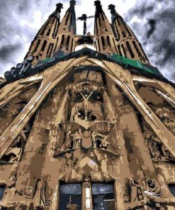 Sagrada Familia Barcelona paint by numbers