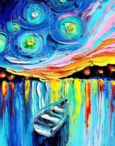 Starry Night Boat Paint By Number