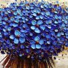 Dark Blue Flower Tree Picture Gift - DIY Paint By Numbers - Numeral Paint