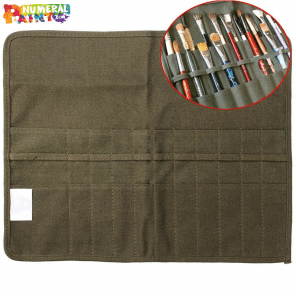 Roll Up Canvas Paint Brush Case For Artists paint by numbers