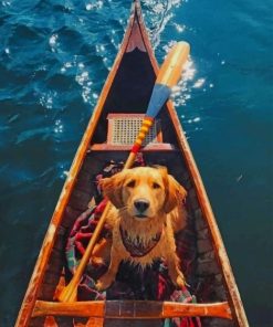 Dog On A Boat paint by numbers
