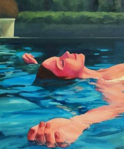 Woman Laying In The Water paint by numbers