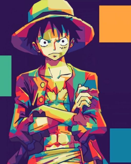 Monkey D Luffy Pop Art paint by numbers