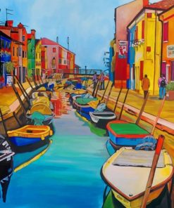 Aesthetic Colorful Canal paint by numbers