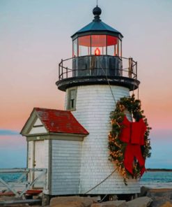 Christmas Lighthouse Paint by numbers