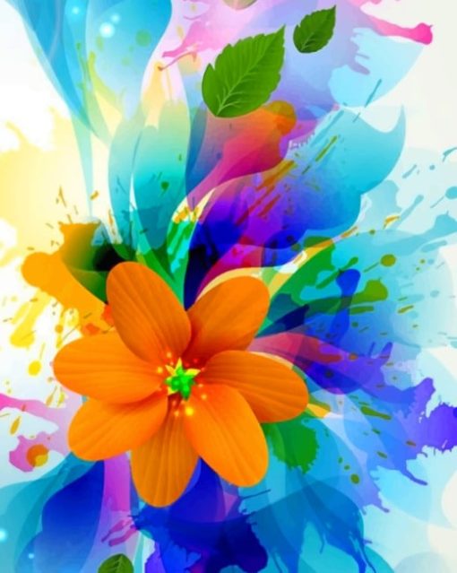 Colorful Flower Paint by numbers