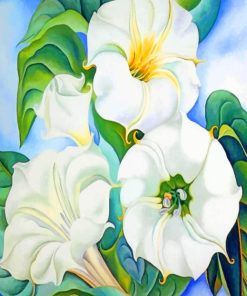 Georgia Okeeffe White Flowers paint by numbers