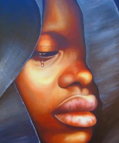 Sad African Girl paint by numbers
