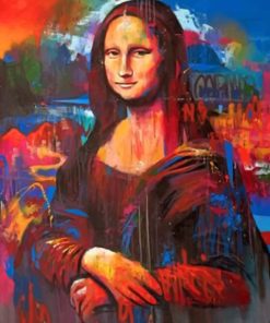 Vintage Colorful Mona Lisa paint by numbers