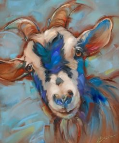 White And Blue Goat paint by numbers