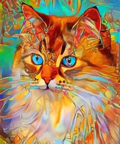  Abstract Cat Paint by numbers