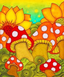Aesthetic Mushrooms Paint by numbers