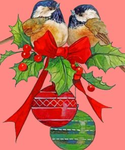 Christmas Birds paint by numbers