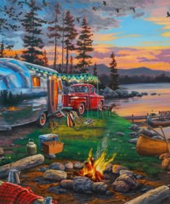 Forest Camping Nature paint by numbers