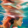 Girl Underwater Art paint by number
