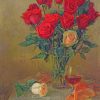 Red Roses In Glass paint by number