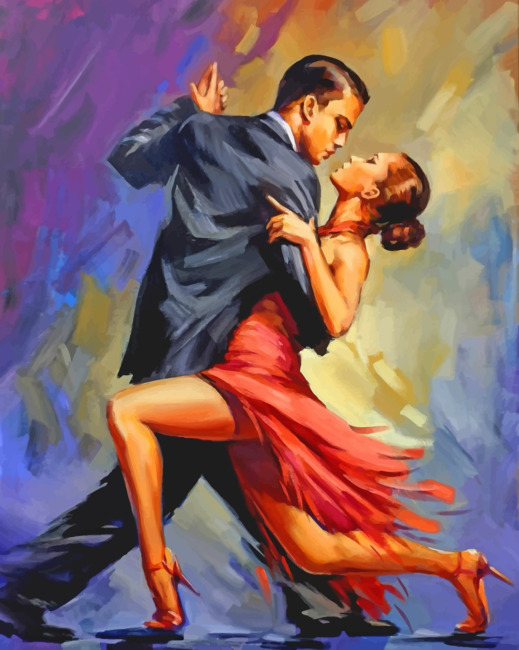Tango Dancers Art paint by number